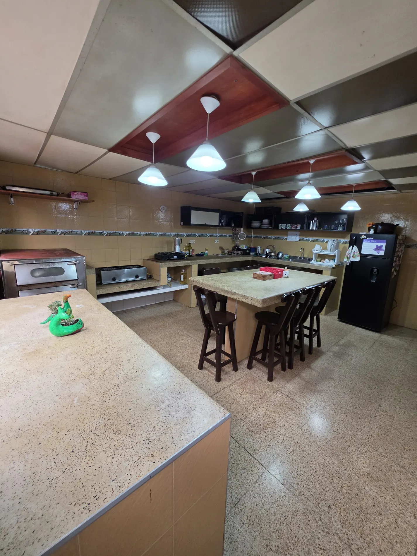 Cocina compartida del hostal
